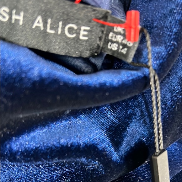 Lavish Alice Navy Blue One-Shoulder Cocktail Dress - Picture 9 of 10